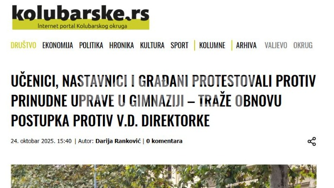Protest zbog prinudne uprave